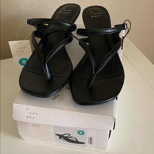 A New Day Women's Elegant Black Sandals